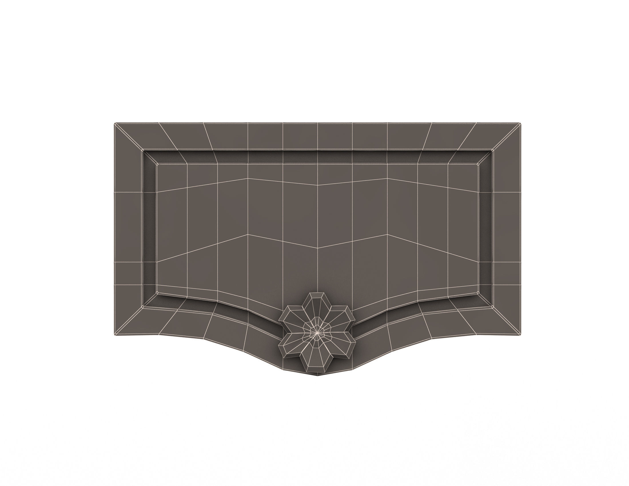 Kitchen Cabinet Door Classic Yegane Low-poly 3D model_8