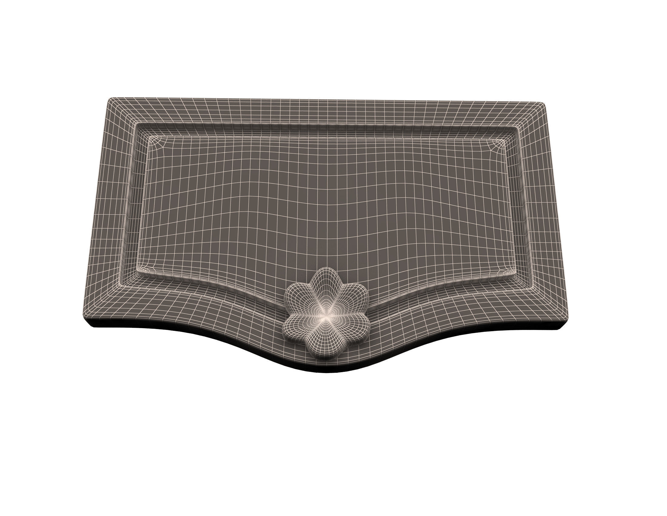 Kitchen Cabinet Door Classic Yegane Low-poly 3D model_7