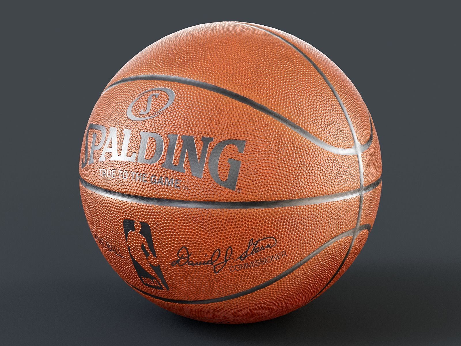 Basketball NBA Spalding PBR 3D model_1