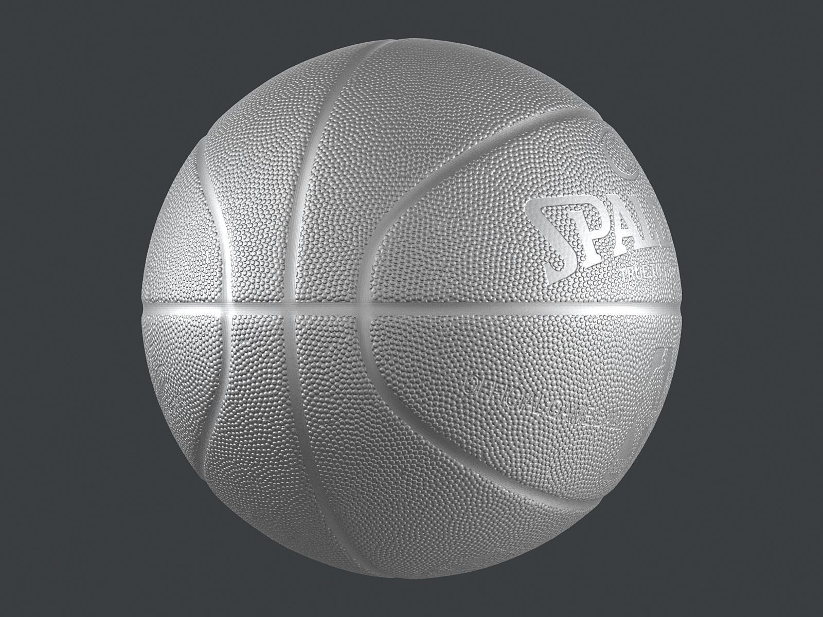 Basketball NBA Spalding PBR 3D model_10