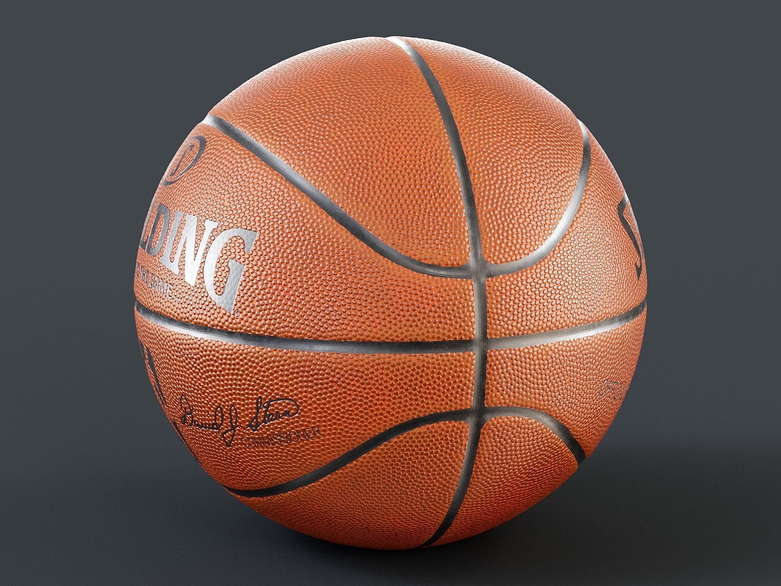 Basketball NBA Spalding PBR 3D model_2