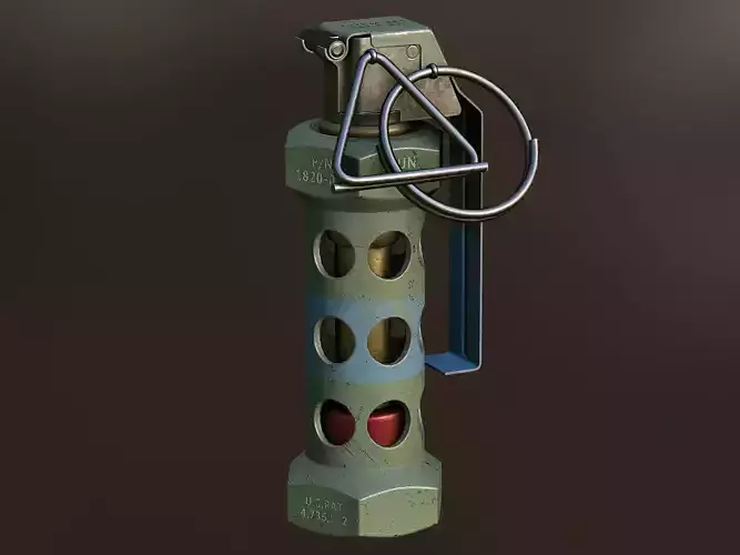 M84 Stun Grenade Game Ready Low-poly 3D model