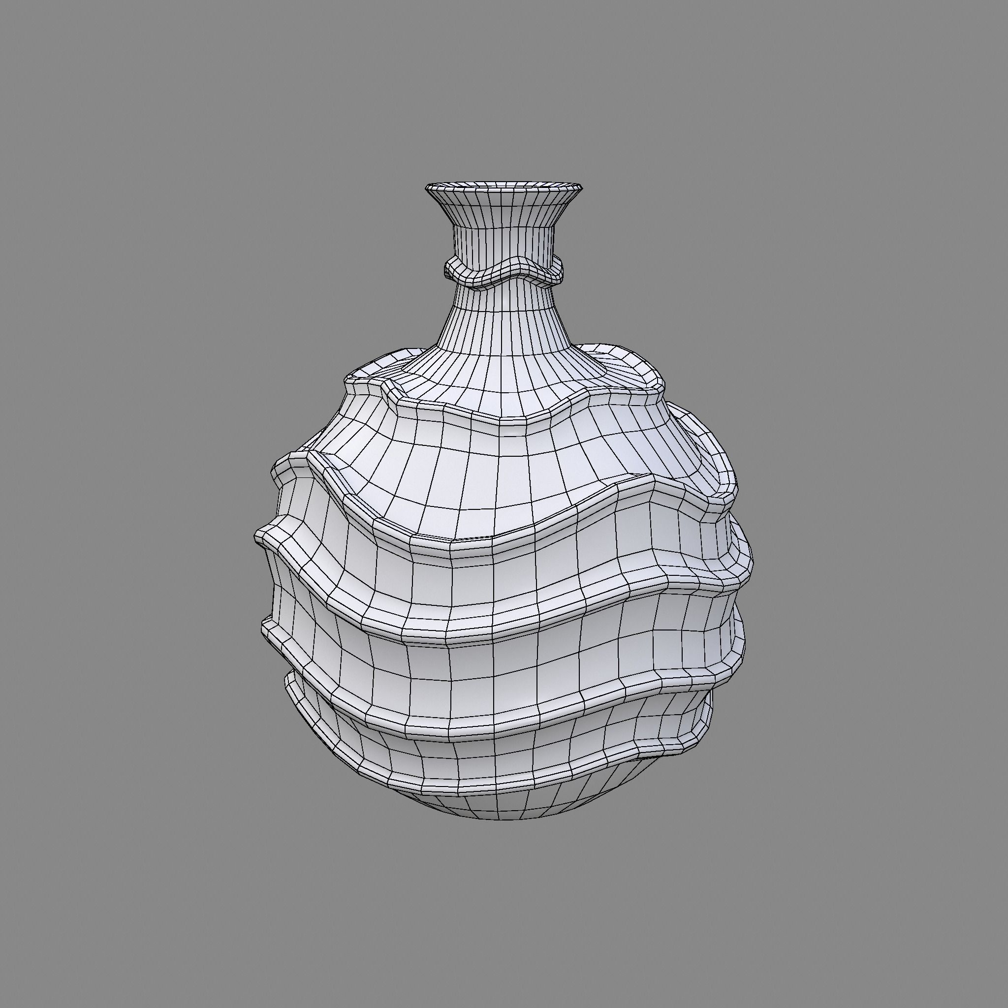 Medieval Ridged Pottery Low-poly 3D model_21