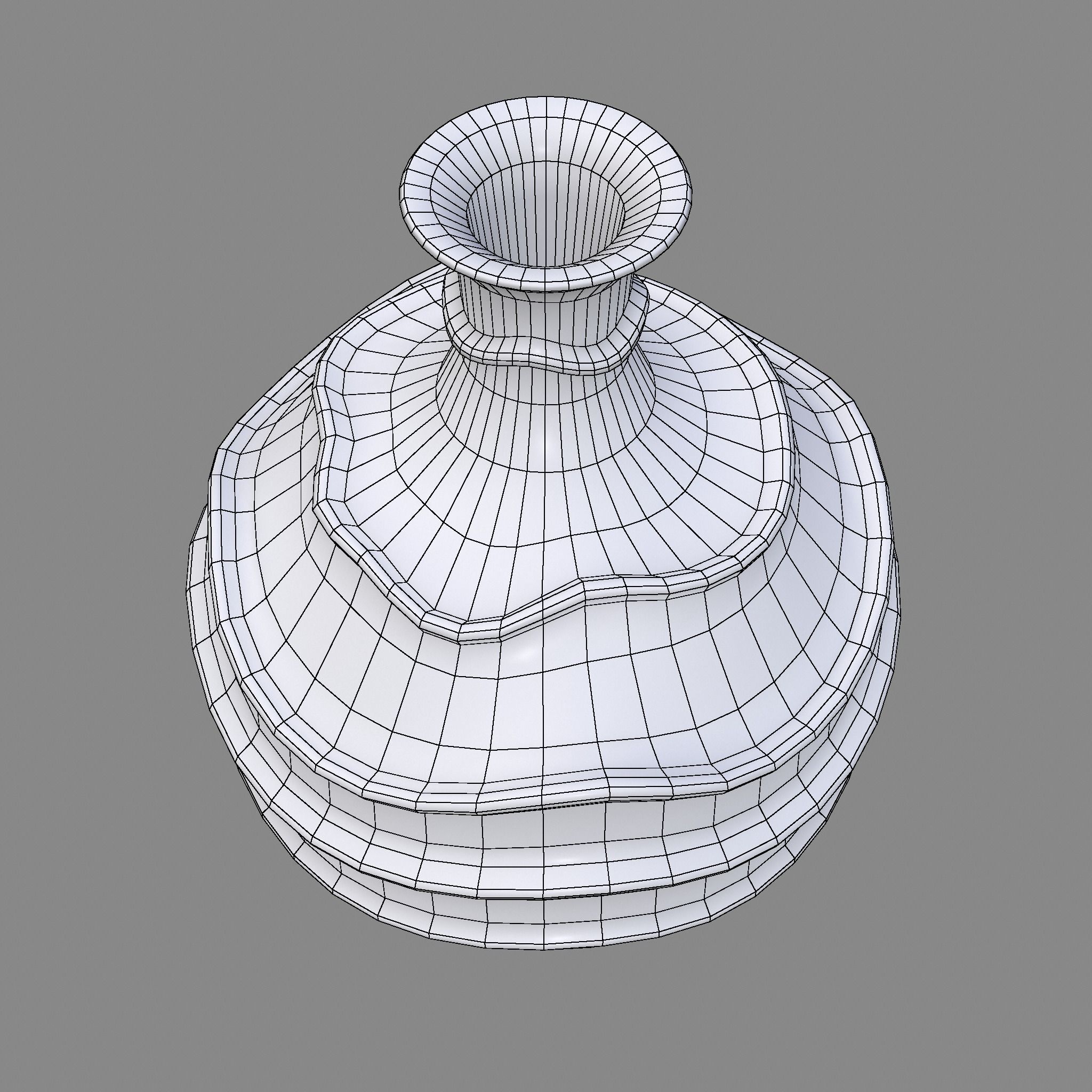 Medieval Ridged Pottery Low-poly 3D model_25