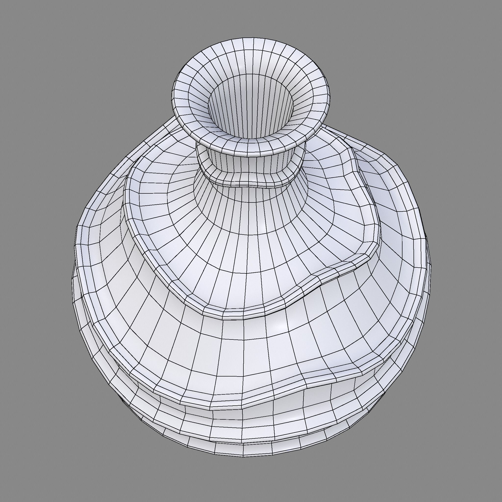 Medieval Ridged Pottery Low-poly 3D model_28