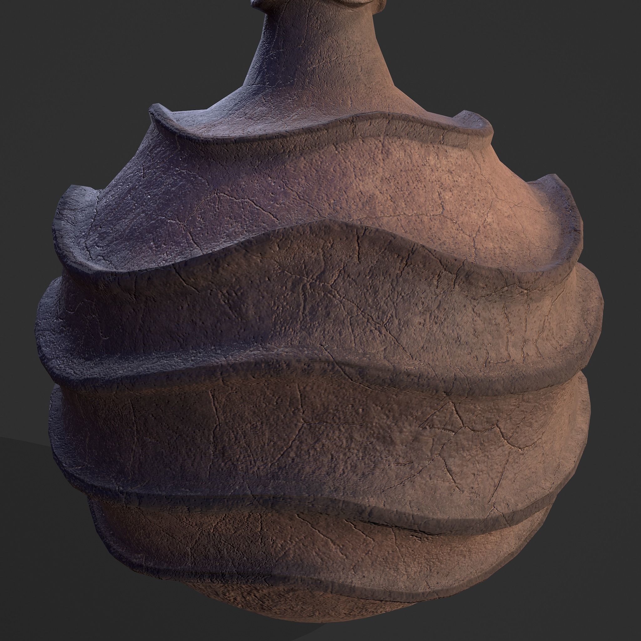 Medieval Ridged Pottery Low-poly 3D model_15