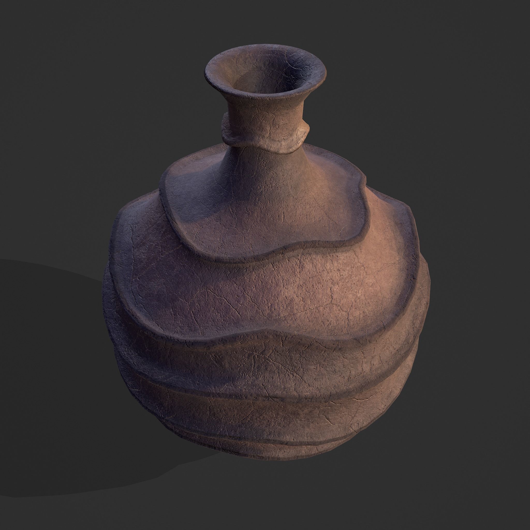 Medieval Ridged Pottery Low-poly 3D model_11