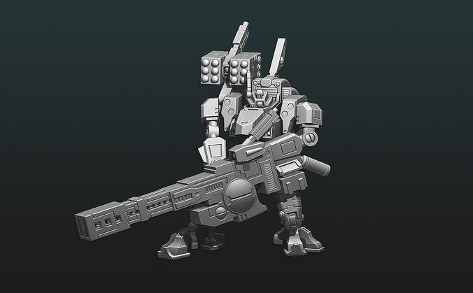 Space Communist Heavy Weapon Battlesuit 3D print model