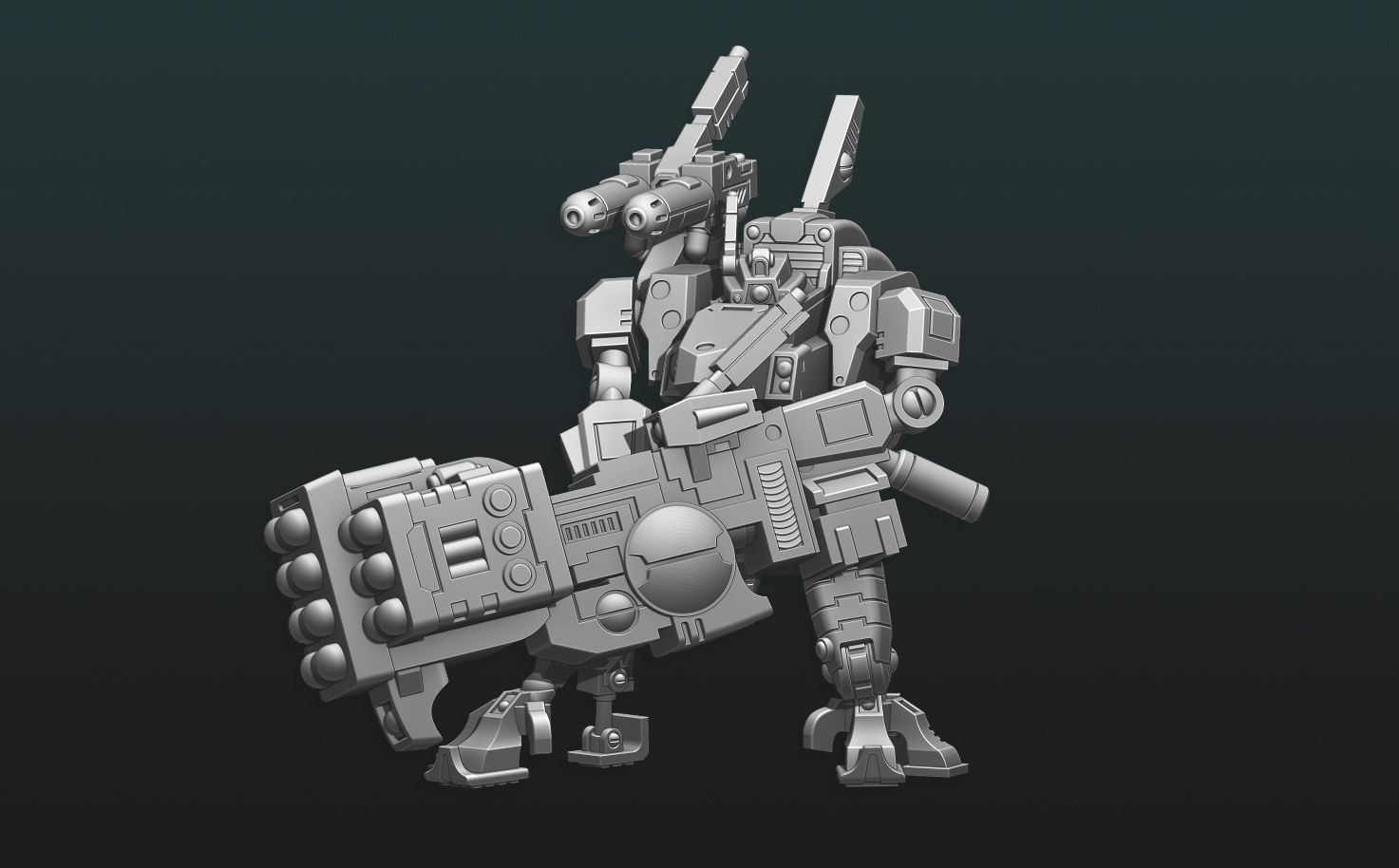 Space Communist Heavy Weapon Battlesuit 3D print model_2