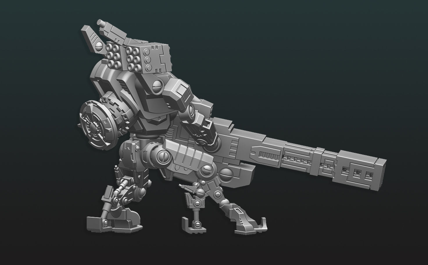 Space Communist Heavy Weapon Battlesuit 3D print model_1