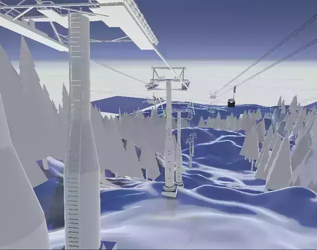 Postavaru Snowboard Challenge  Low-poly 3D model