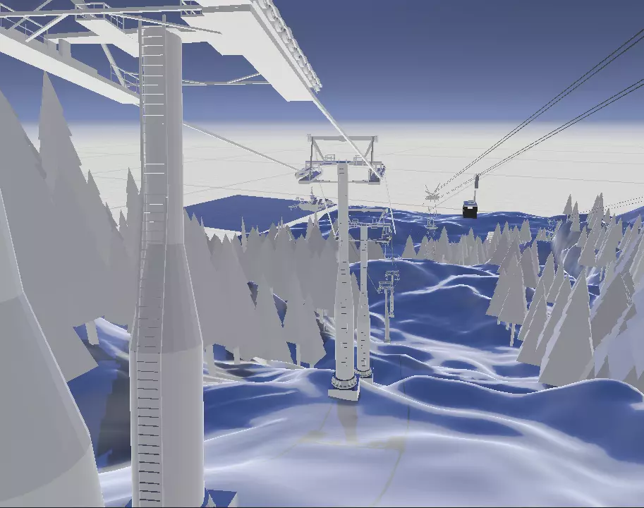 Postavaru Snowboard Challenge  Low-poly 3D model_0