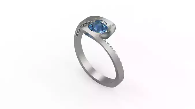 Woman Solitaire Ring 186