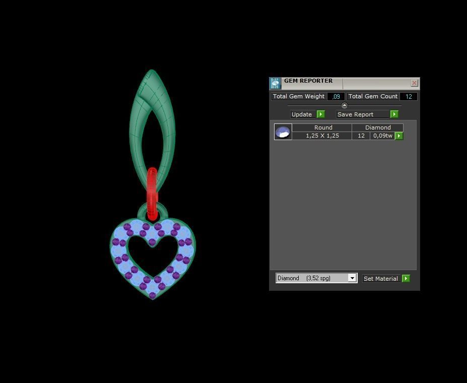 Heart Pendant 102 3D print model_7