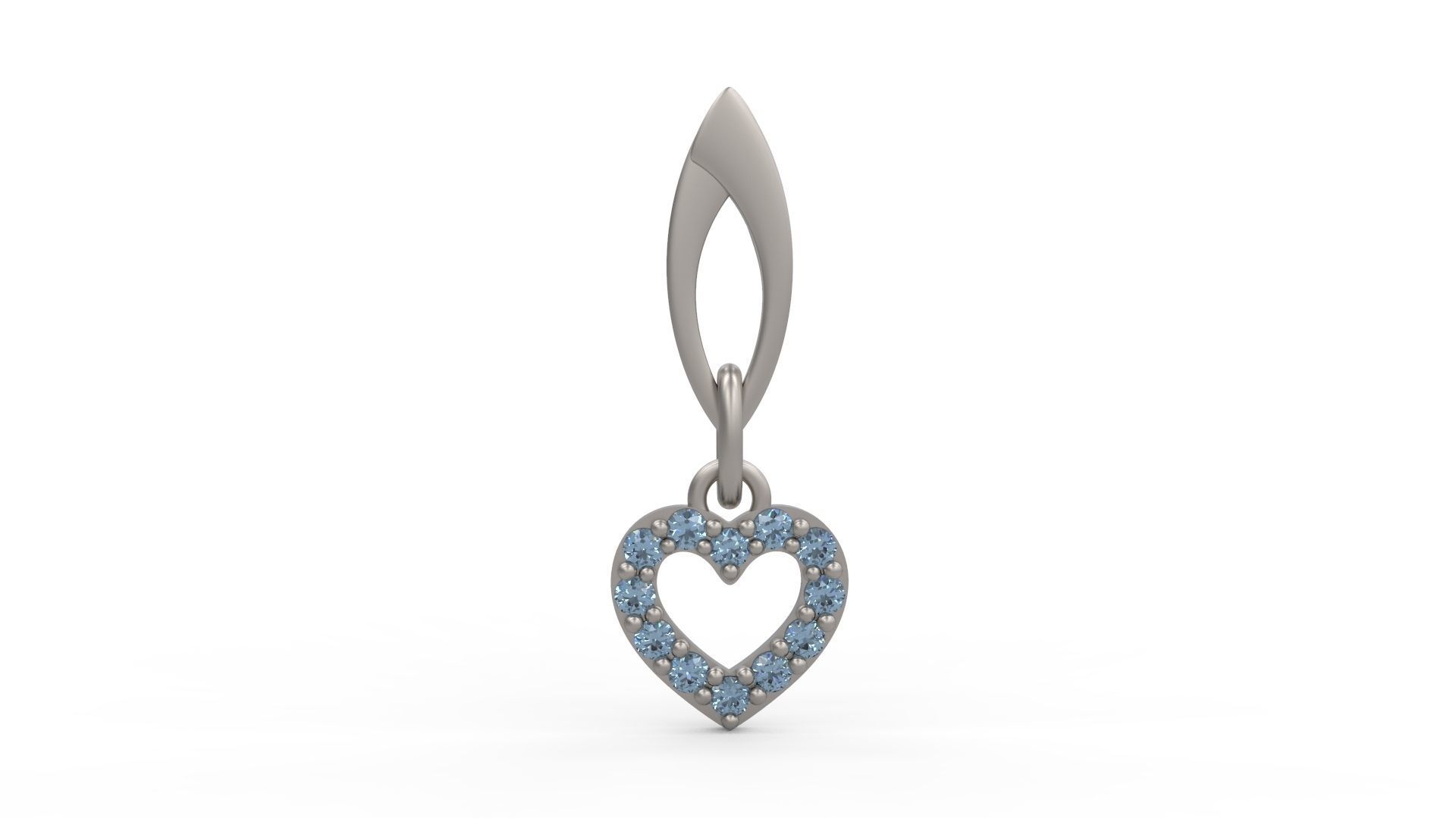 Heart Pendant 102 3D print model_2