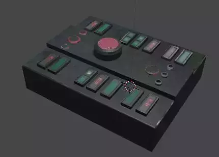 Controller control panel with buttons