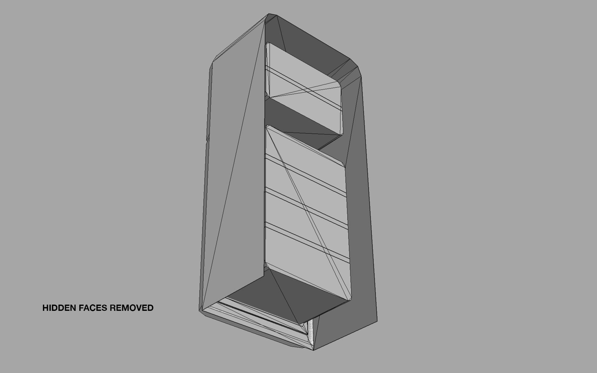 Vintage Fridge Low-poly 3D model_5