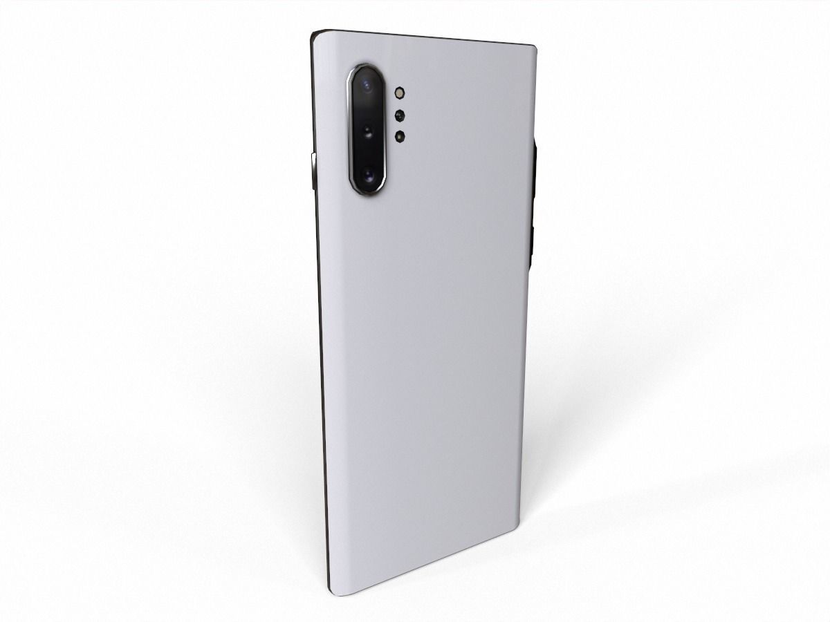 2019 samsung note 10 plus Low-poly 3D model_4