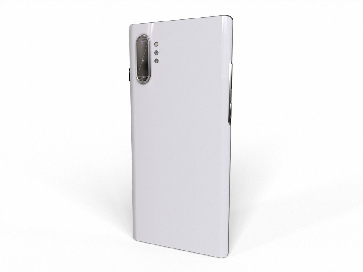 2019 samsung note 10 plus Low-poly 3D model_8