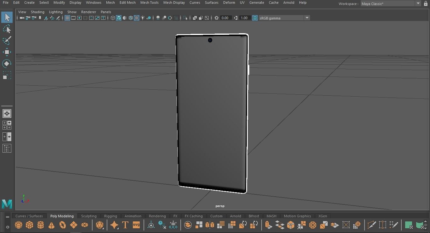2019 samsung note 10 plus Low-poly 3D model_15