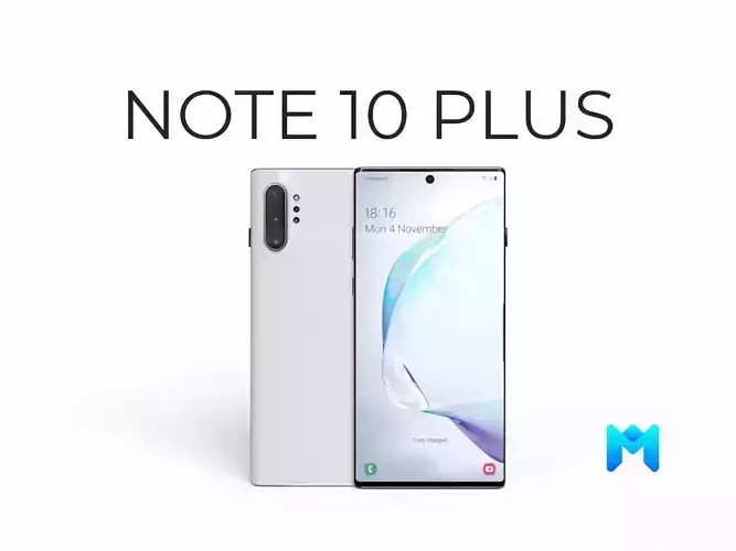 2019 samsung note 10 plus  Low-poly 3D model
