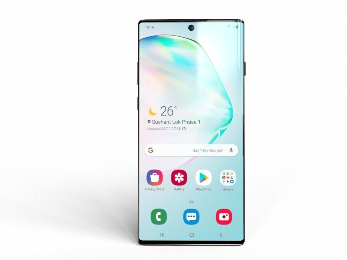 2019 samsung note 10 plus Low-poly 3D model_2