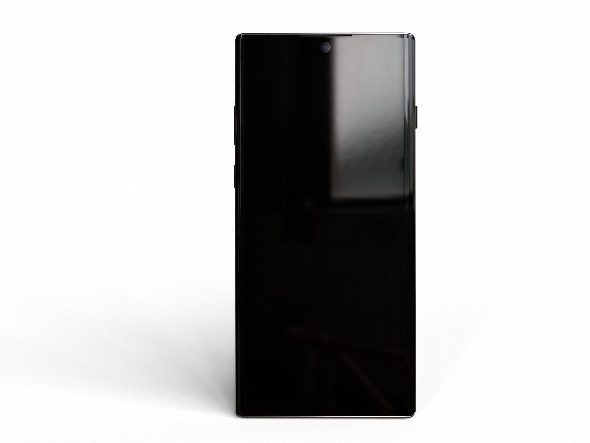 2019 samsung note 10 plus Low-poly 3D model_3