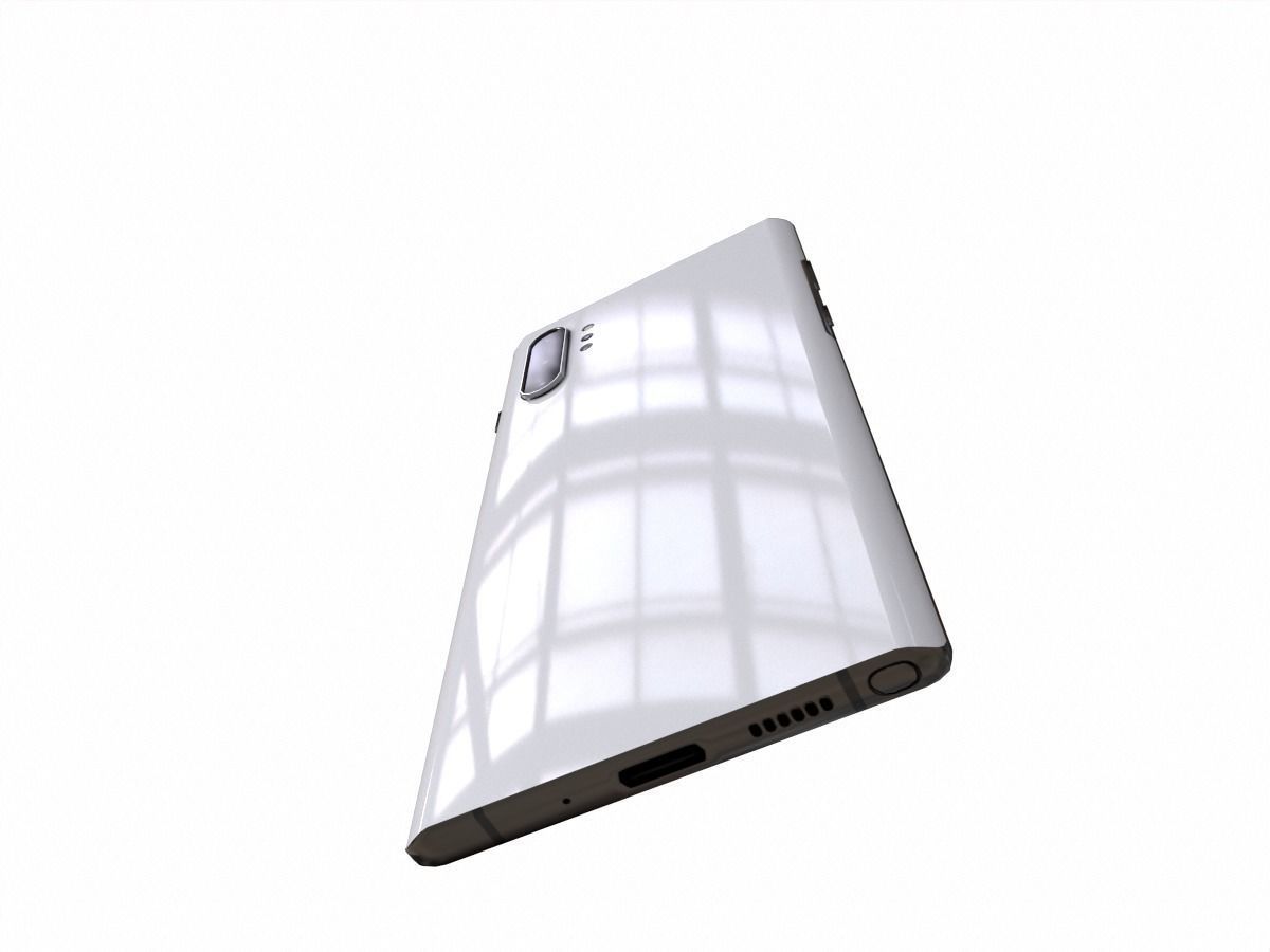 2019 samsung note 10 plus Low-poly 3D model_6