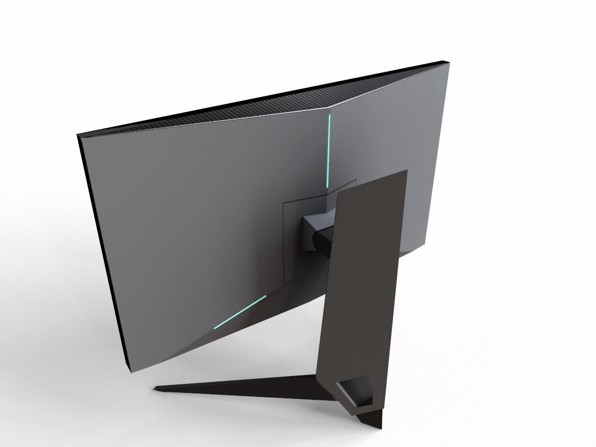 Alienware AW258H 25 inch gaming monitor Low-poly 3D model_10