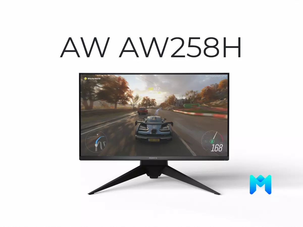 Alienware AW258H 25 inch gaming monitor Low-poly 3D model_0