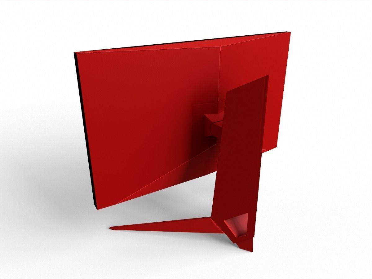 Alienware AW258H 25 inch gaming monitor Low-poly 3D model_9