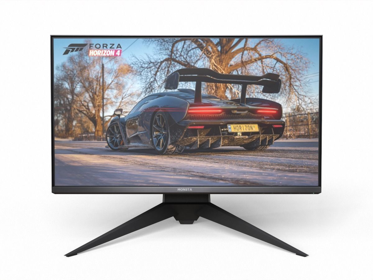 Alienware AW258H 25 inch gaming monitor Low-poly 3D model_3