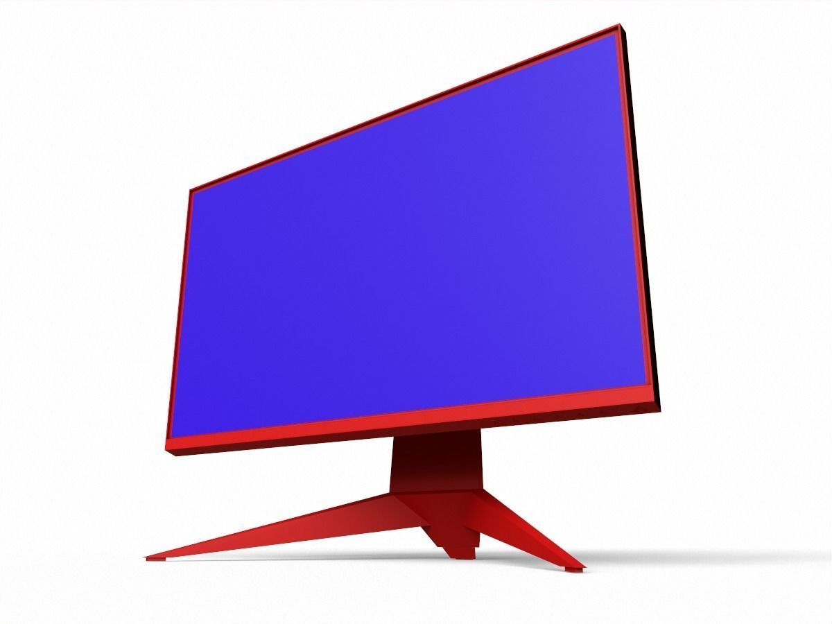 Alienware AW258H 25 inch gaming monitor Low-poly 3D model_8