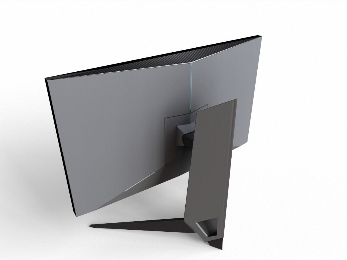 Alienware AW258H 25 inch gaming monitor Low-poly 3D model_5