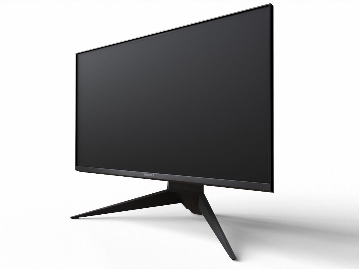 Alienware AW258H 25 inch gaming monitor Low-poly 3D model_1