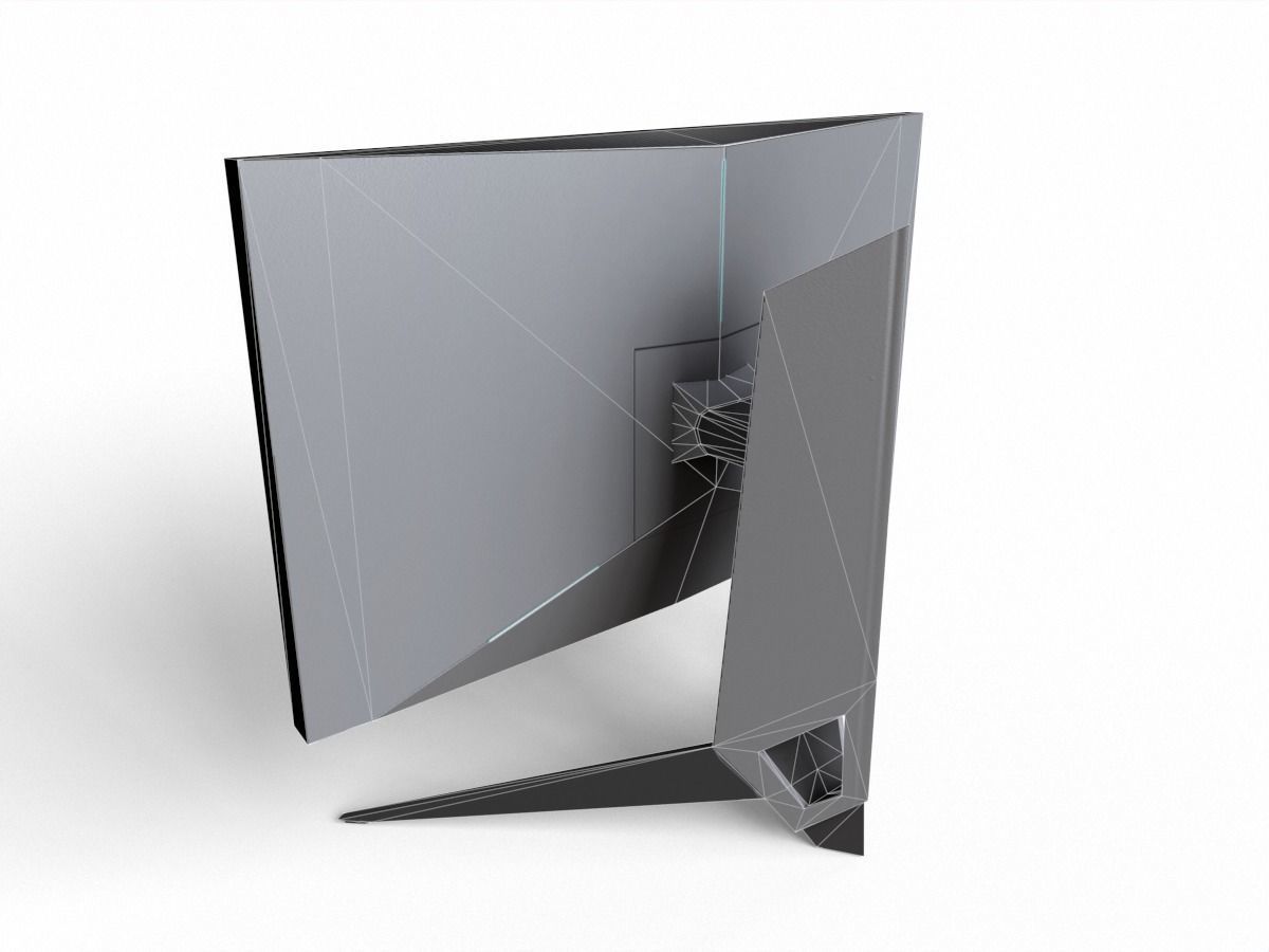 Alienware AW258H 25 inch gaming monitor Low-poly 3D model_7