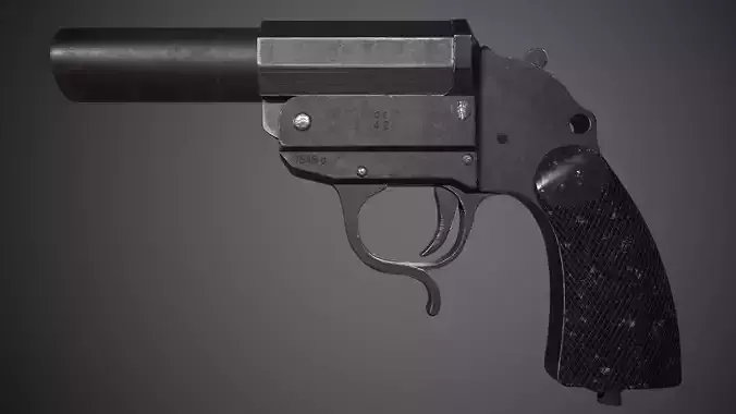LP34 Flare gun - Leuchtpistole 34 Low-poly 3D model