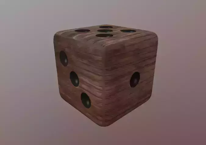 Wooden Dice 3d model