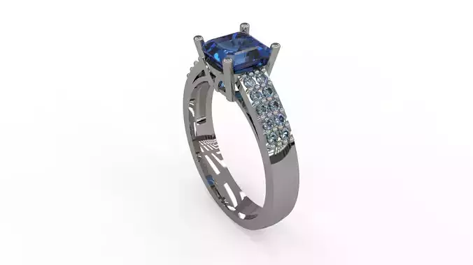 Woman Solitaire Ring 196