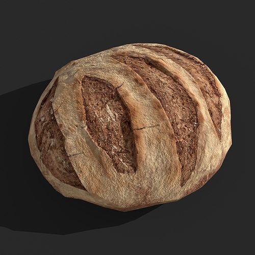 Medieval Toasted Bread  Low-poly 3D model 2