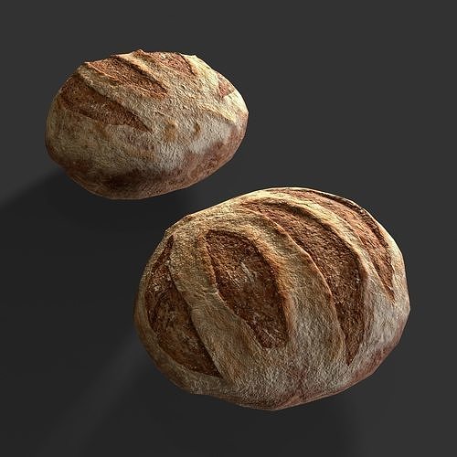 Medieval Toasted Bread  Low-poly 3D model 6
