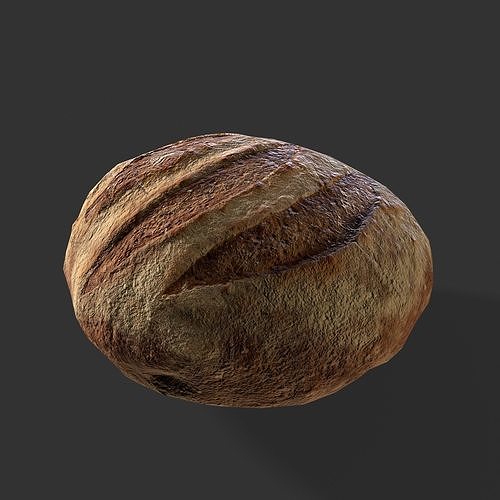 Medieval Toasted Bread  Low-poly 3D model 5