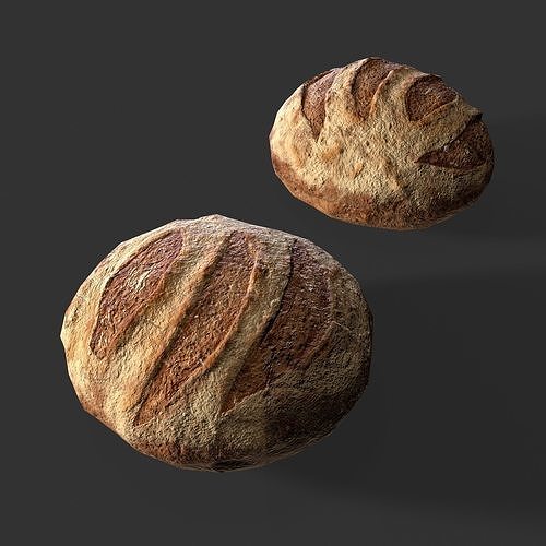 Medieval Toasted Bread  Low-poly 3D model 4