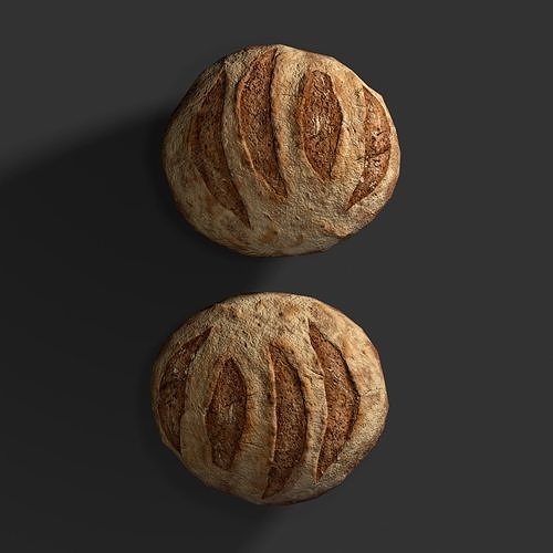 Medieval Toasted Bread  Low-poly 3D model 7