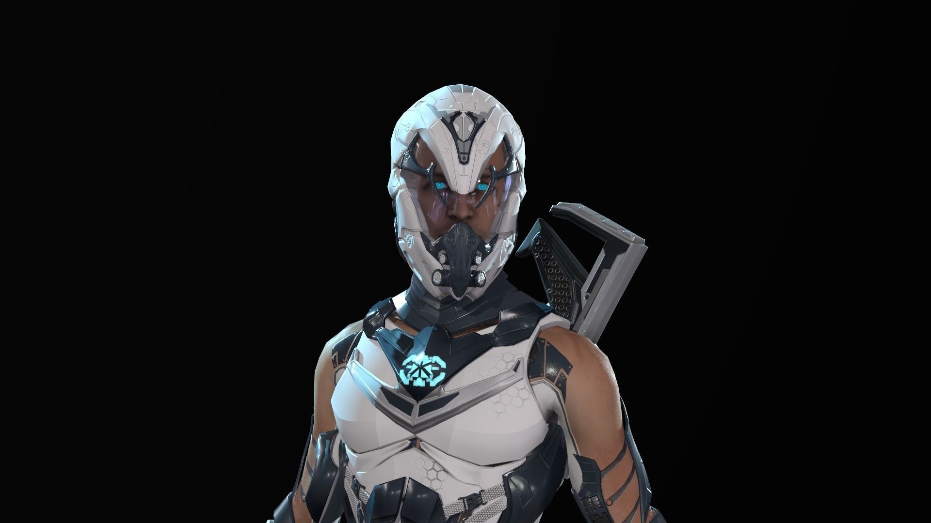 Sci Fi Trooper Game Ready Low-poly 3D model_12