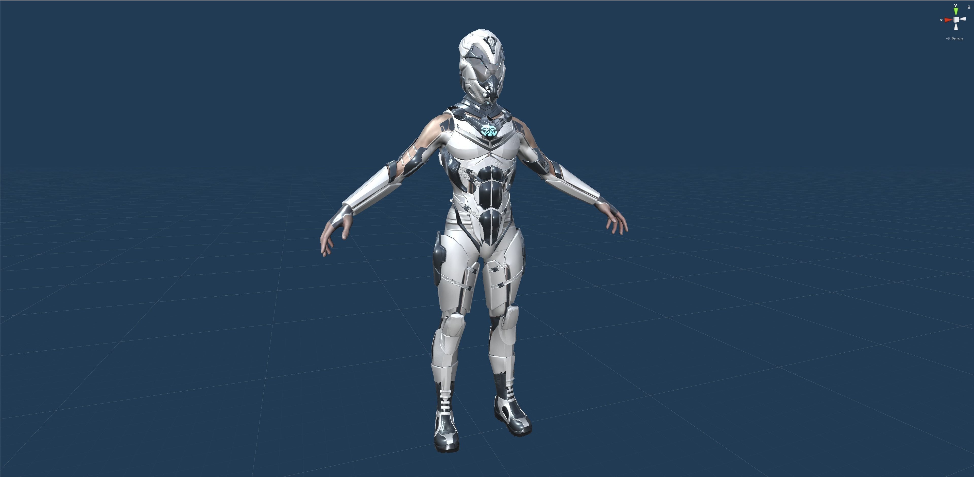 Sci Fi Trooper Game Ready Low-poly 3D model_25