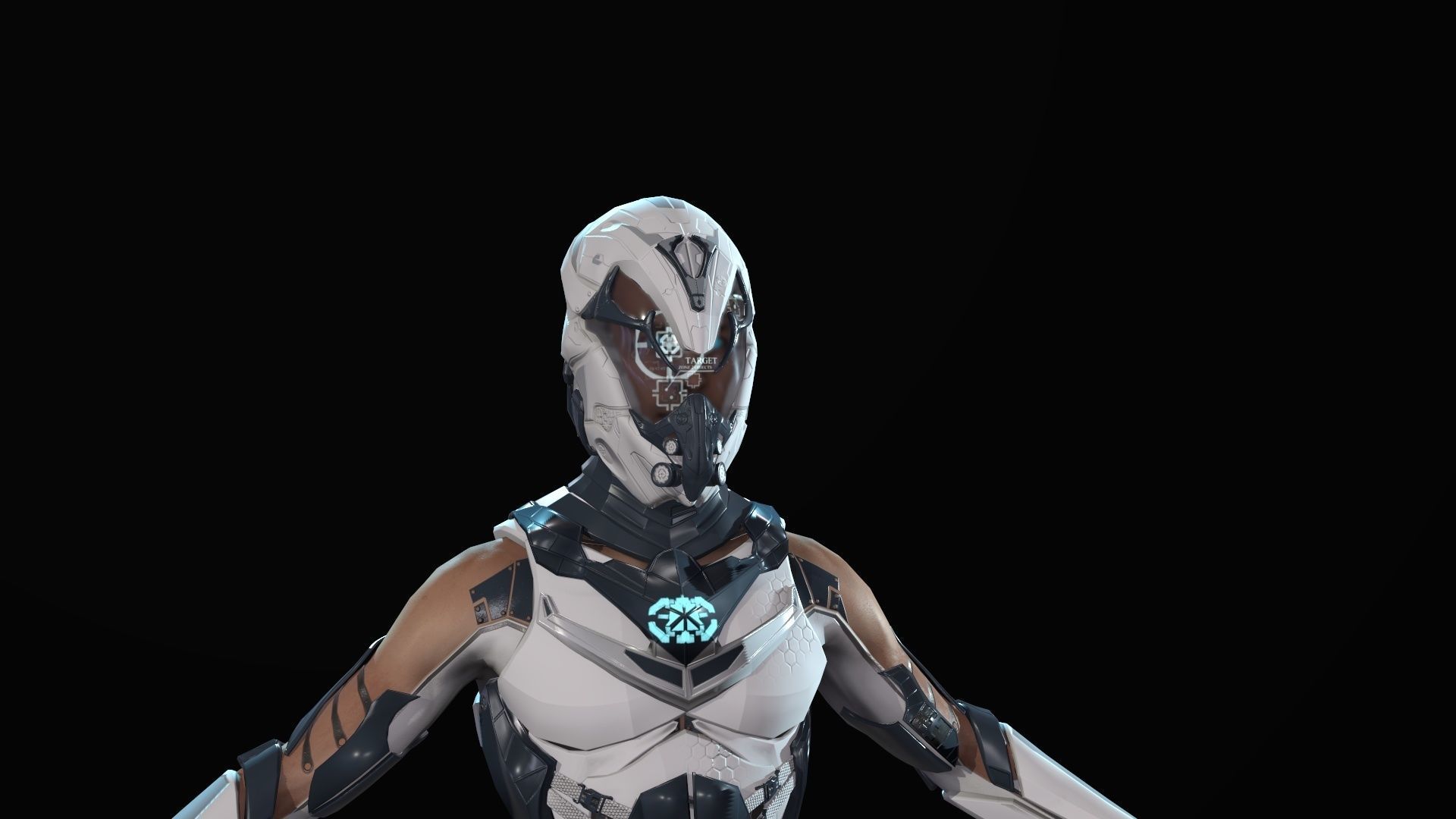 Sci Fi Trooper Game Ready Low-poly 3D model_6