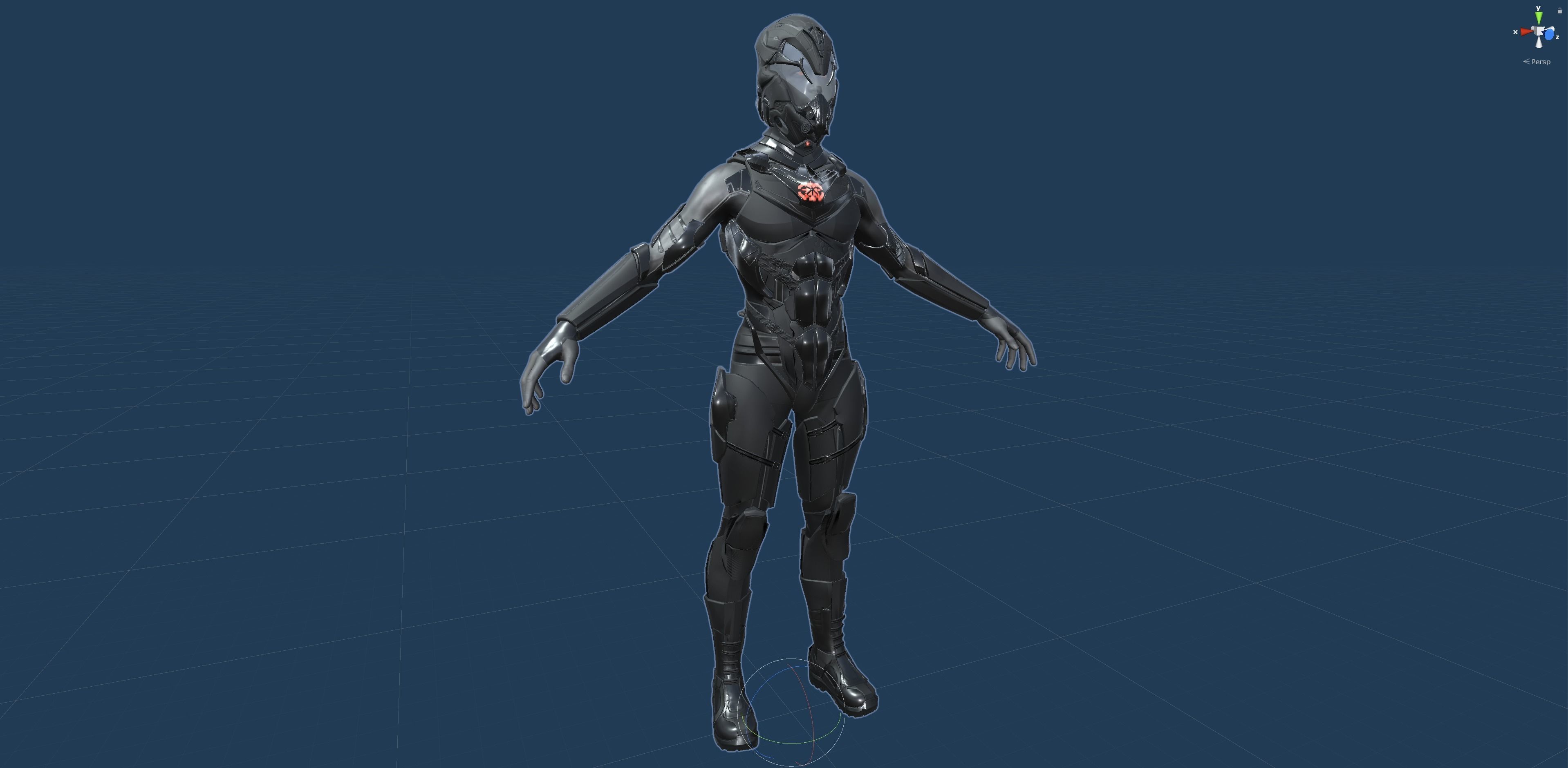 Sci Fi Trooper Game Ready Low-poly 3D model_26