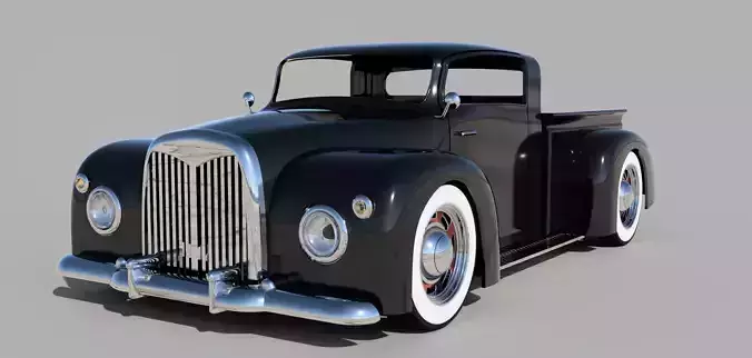 RC car Old school pick up 3D print model
