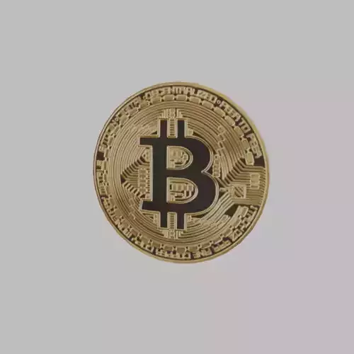 Bitcoin coin Low-poly 3D model
